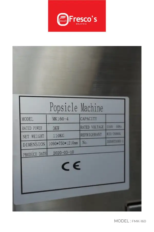 Fresco 4 Mould Popsicle Ice Lolly Machine Stainless Steel Product Maker 07
