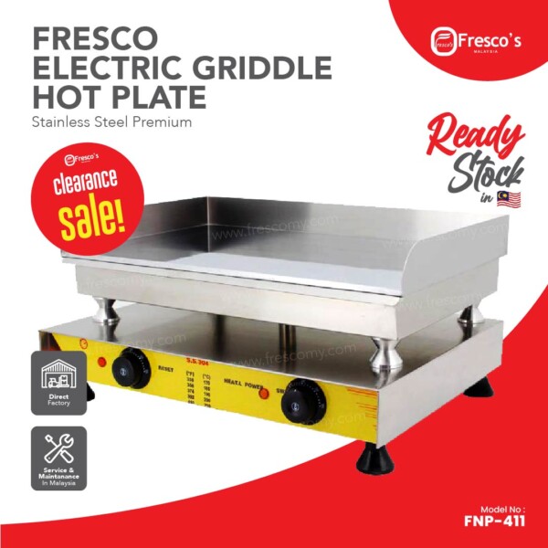 Griddle Hot Plate Stainless Steel Premium