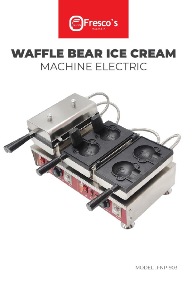 Waffle Bear Ice Cream Machine Electric 01