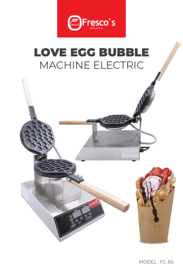 Love Egg Bubble Waffle Machine Electric