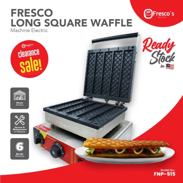 Waffle Long Square Electric Machine FNP-515