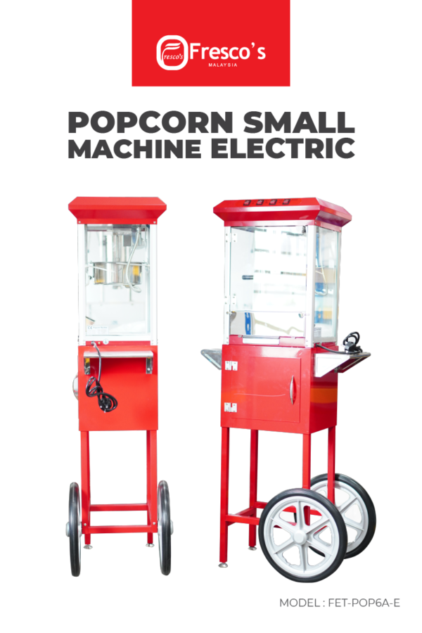 Popcorn Small Machine Electric with Wheel Trolley