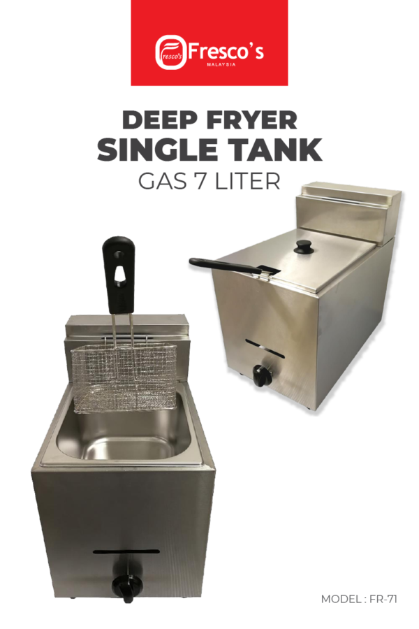 Deep Fryer Single Tank Machine Gas