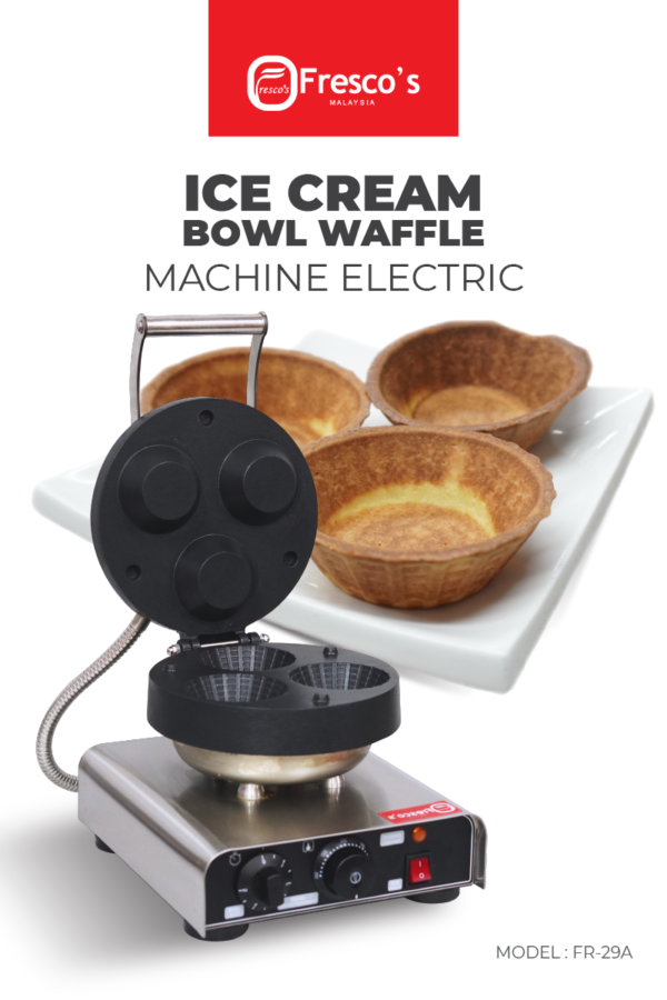 Ice Cream Bowl Waffle Machine Electric