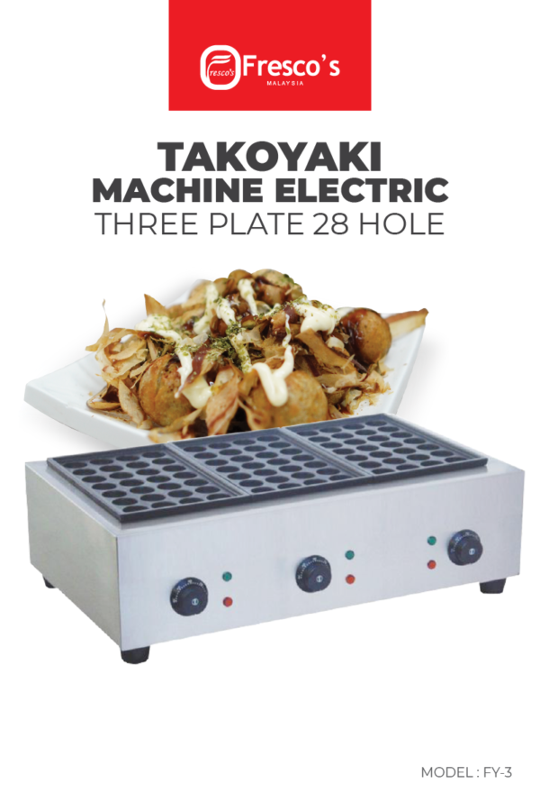 Takoyaki Machine Electric Three Plate 28 Hole