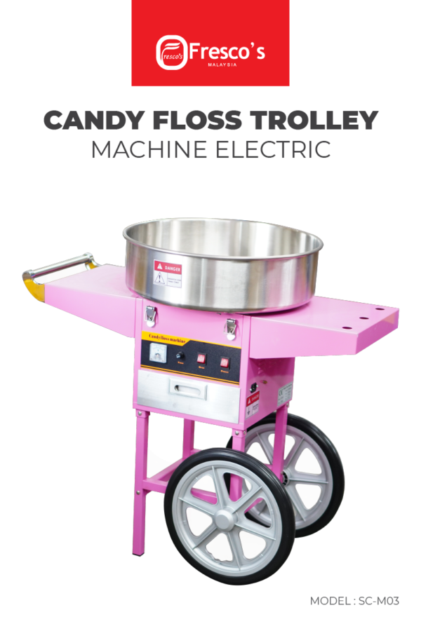 Candy Floss with Trolley Machine Electric