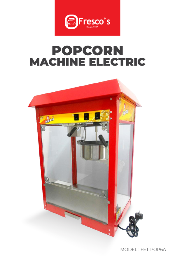 Popcorn Machine Electric Commercial with Roof Top