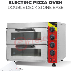 Commercial Pizza Oven Double Deck (Stainless Steel) Stone Base NP-13