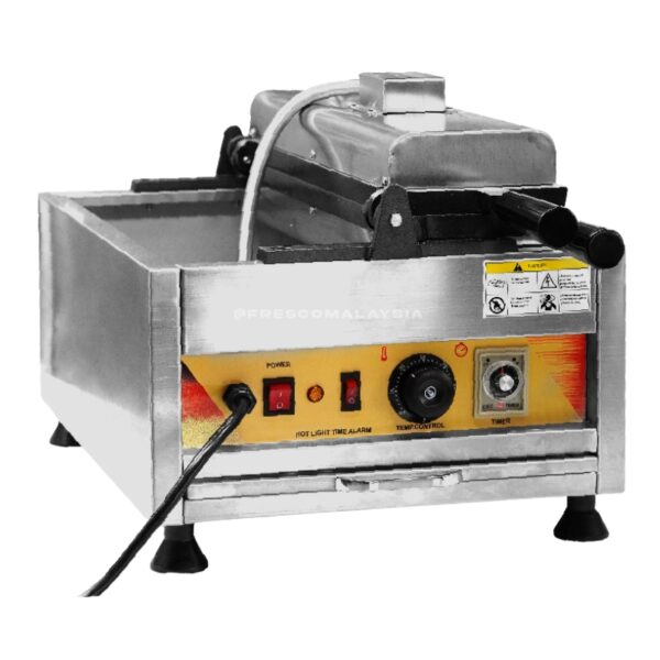 The Kaya Ball 30 Holes Machine Electric FKB-30B features a control panel, timer, and temperature settings. Plug it in and set on a flat surface for efficient operation, ideal for use with the matching food sealing machine.