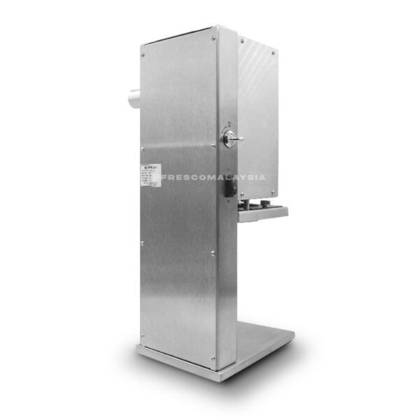 The Potato Cutter Manual Cutter Machine LP-Curly is a metallic slicer with a handle and blade, perfect for slicing doner kebabs and creating curly potato fries.