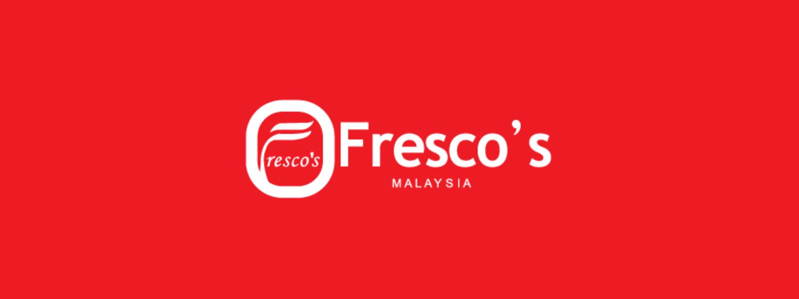 Fresco's Malaysia logo with red background, featuring stylized text and an emblem resembling an "F" in a rounded square.