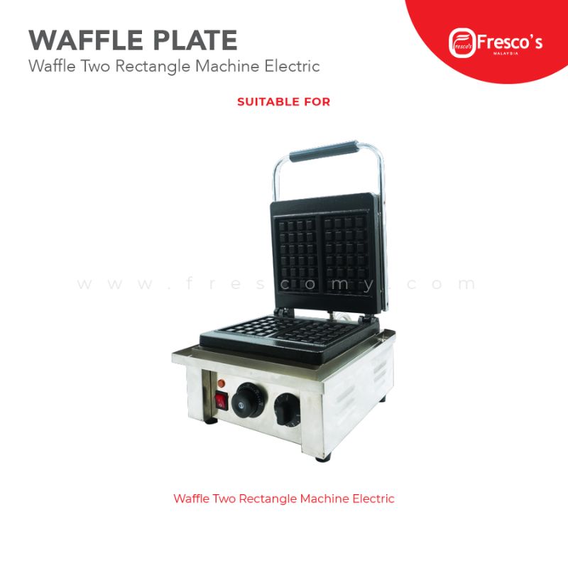 The Waffle Two Rectangle Mould Waffle Spare Part Mold features two sturdy rectangular molds, perfect for making delicious rectangular waffles in your waffle maker.